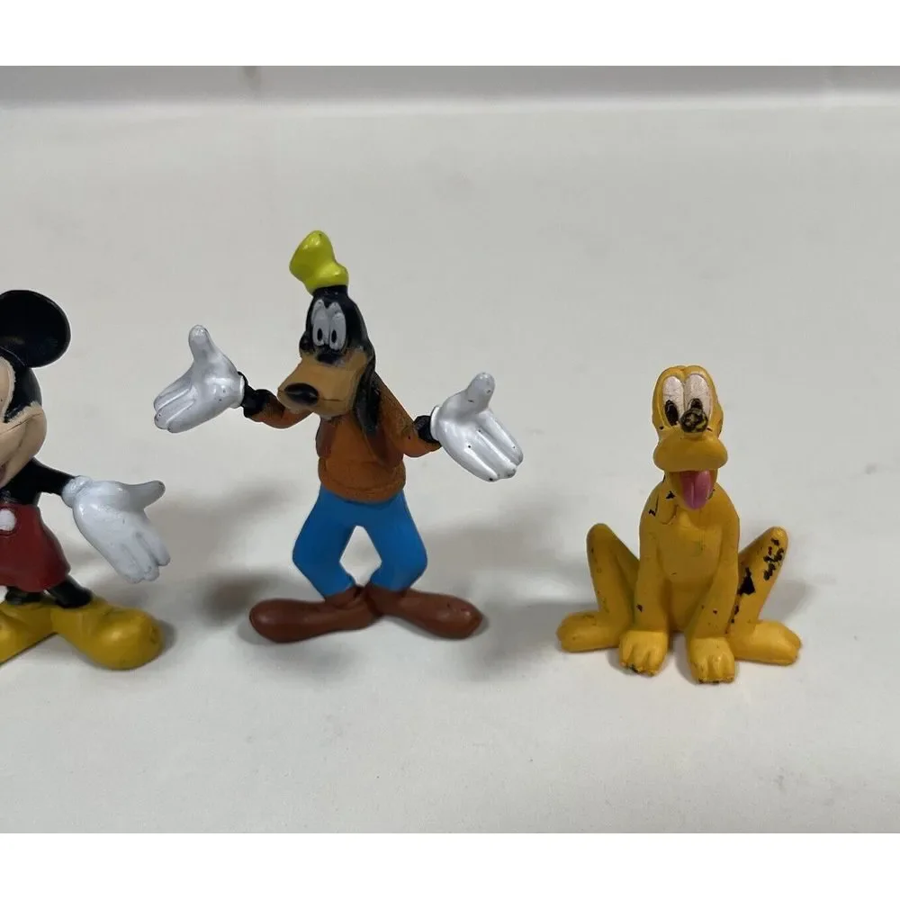 Disney Figures Mickey Minnie Donald Daisy‎ Pluto Toy Cake Topper Lot Collectible